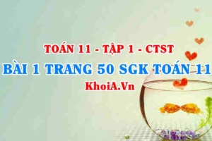 Bài 1 trang 50 SGK Toán 11 Tập 1 Chân trời sáng tạo